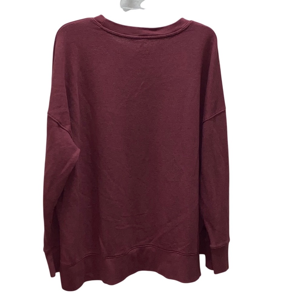 Time and Tru Womens XXL Burgundy Heather Long Sleeve Crew Neck Sweatshirt Q223 - Picture 6 of 7